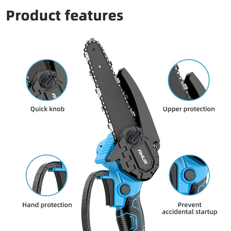 6 Inch 21V Mini Powerful Cordless Electric Chain Saw